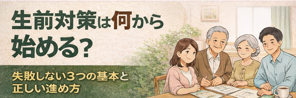 生前対策は何から始める？失敗しない3つの基本と正しい進め方